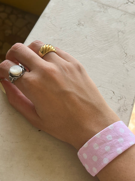 Bracciale rosa e bianco