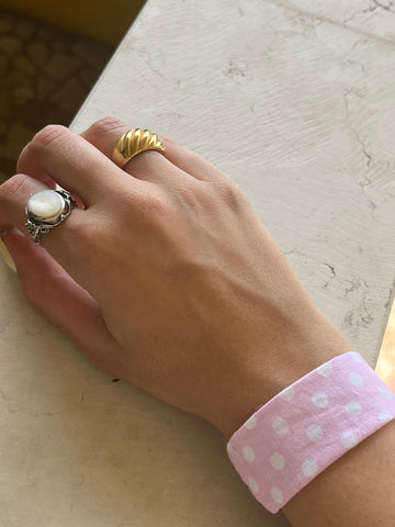 Bracciale rosa e bianco