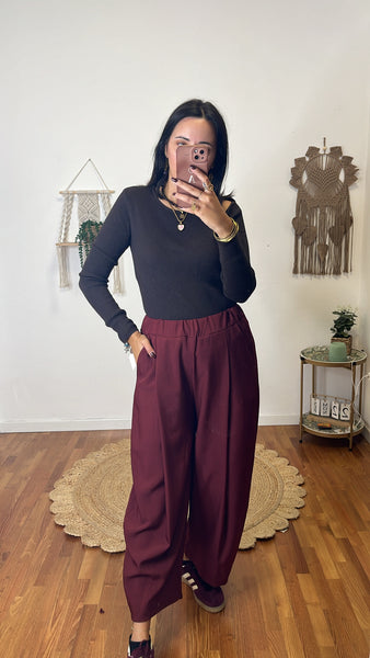 Pantalone Emma bordeaux