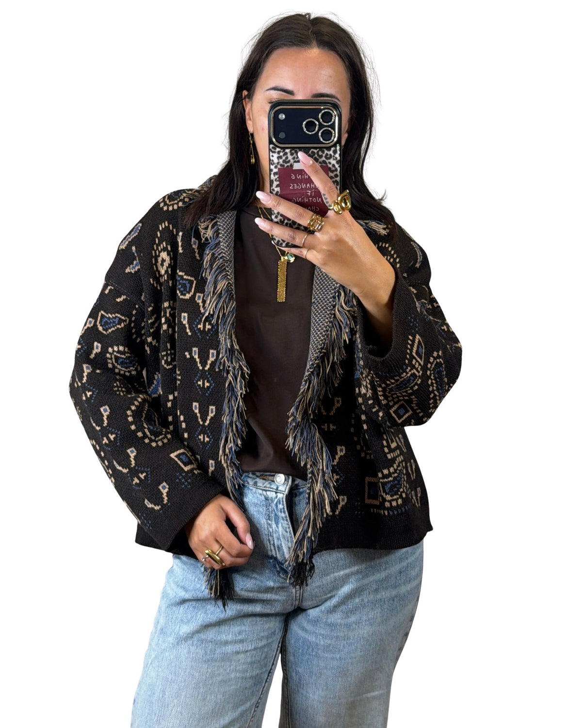 Cardigan testa di moro