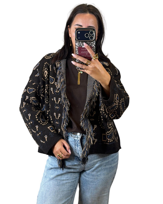 Cardigan testa di moro