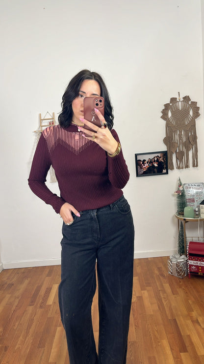 Maglia Samantha burgundy chiaro