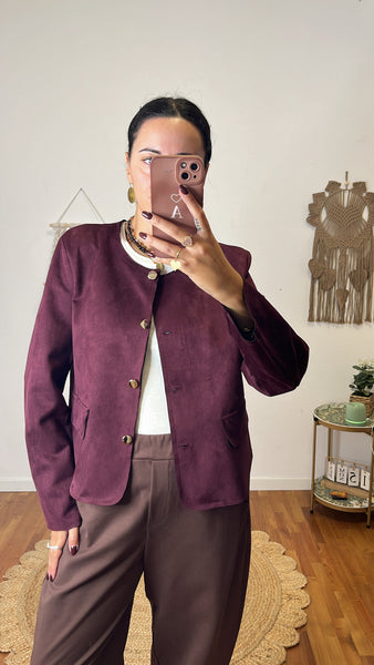 Giacchino camoscio burgundy