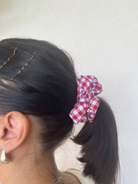 Scrunchies bianco rosso