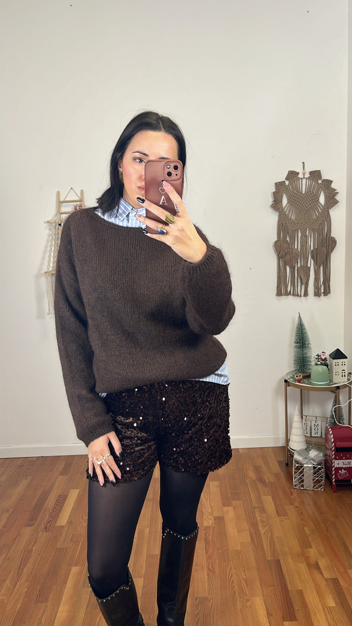 Shorts Veronica cioccolato