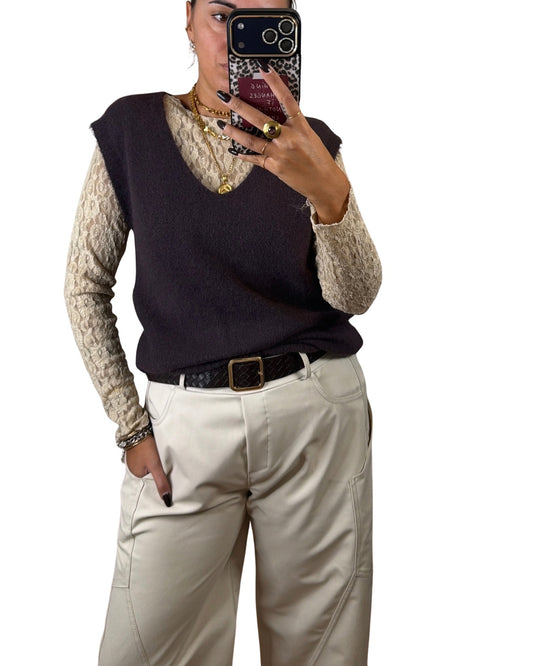 Gilet marrone