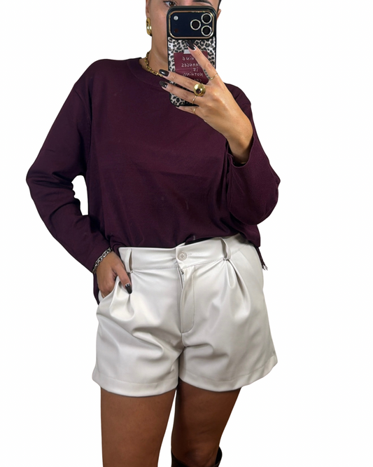 Shorts similpelle