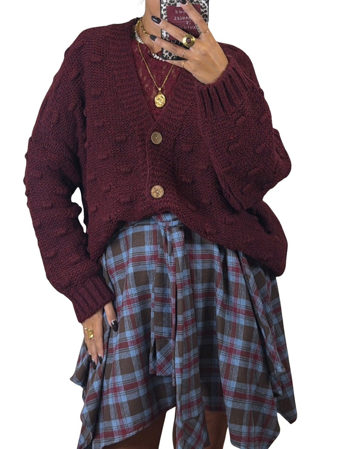 Cardigan bordeaux