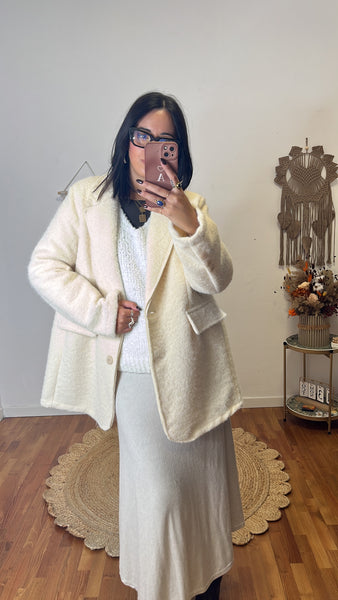 Blazer/cappotto lana cotta panna