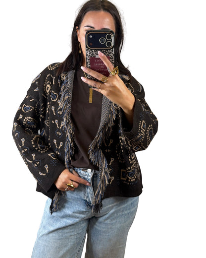 Cardigan testa di moro