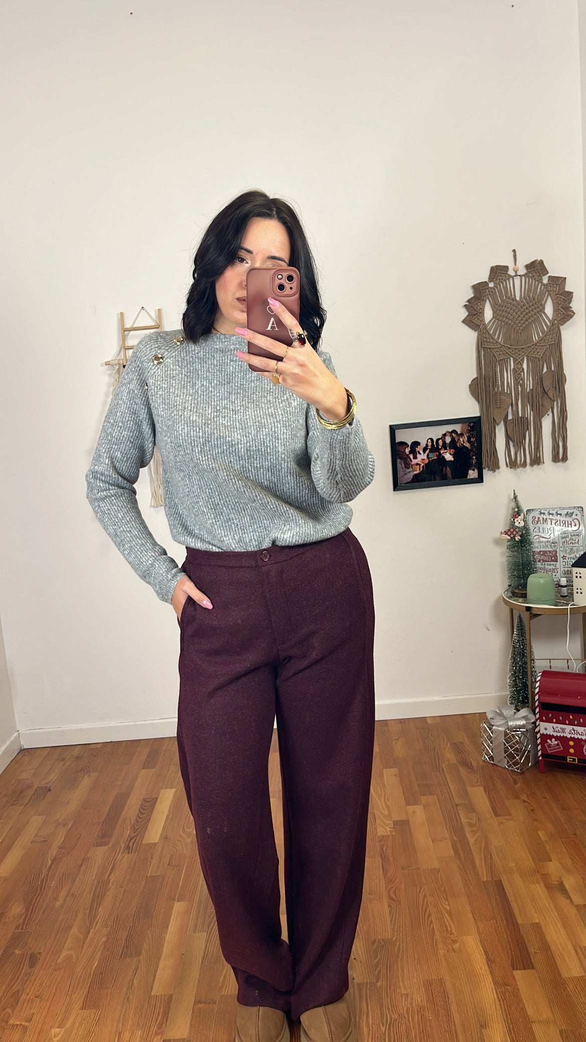 Pantalone Gloria burgundy chiaro