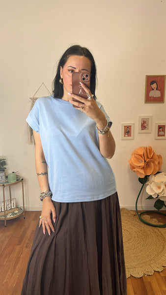 T-shirt basic Celeste