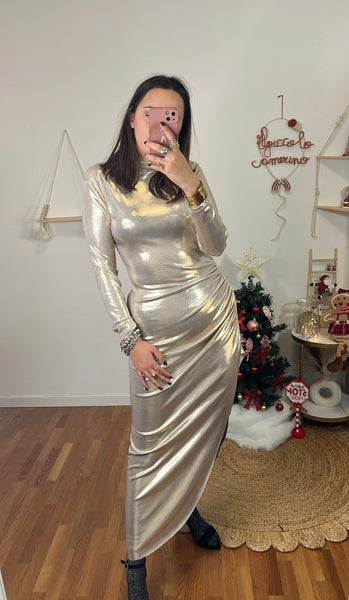 Abito Gaga gold lungo
