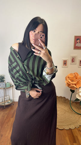 Camicia Nay oliva e fondente