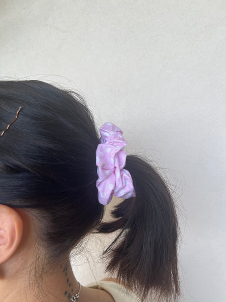 Scrunchies bianco rosa