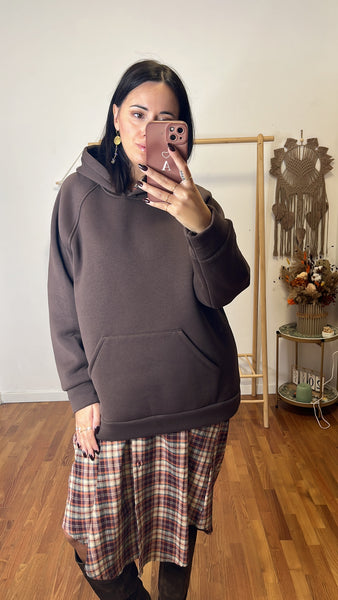 Felpa basic cioccolato