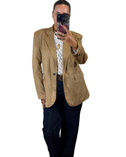 Blazer suede cammello