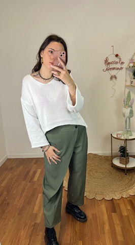 Pantalone Antonella verde militare