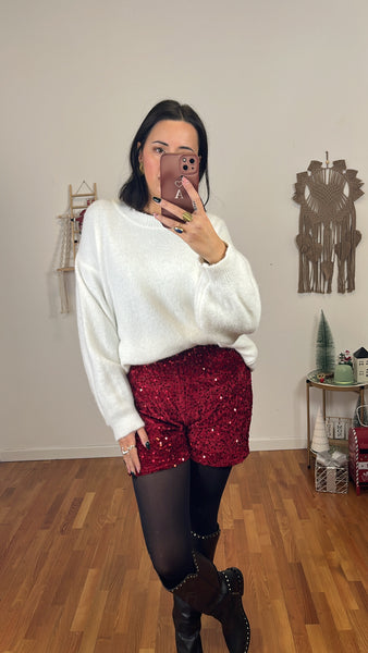 Shorts Veronica rosso