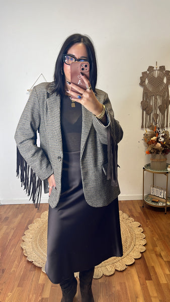 Gonna satin cioccolato fondente peso invernale