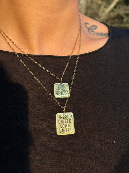 Collana targhetta “Nessun limite come limite”