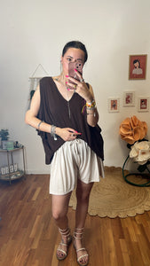 Short basic beige