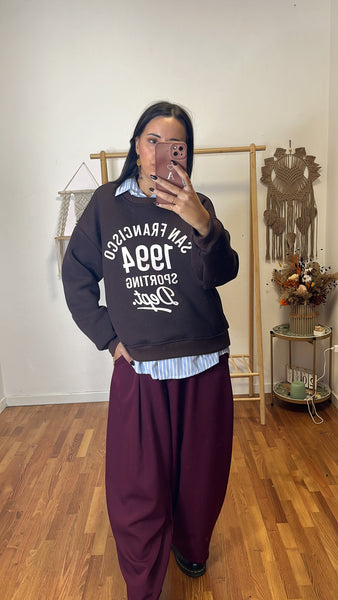 Pantalone Jasmine burgundy chiaro