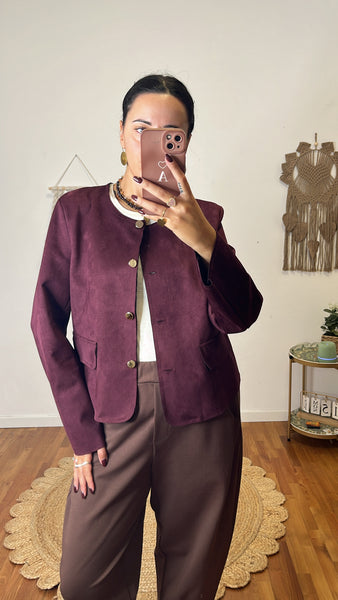 Giacchino camoscio burgundy