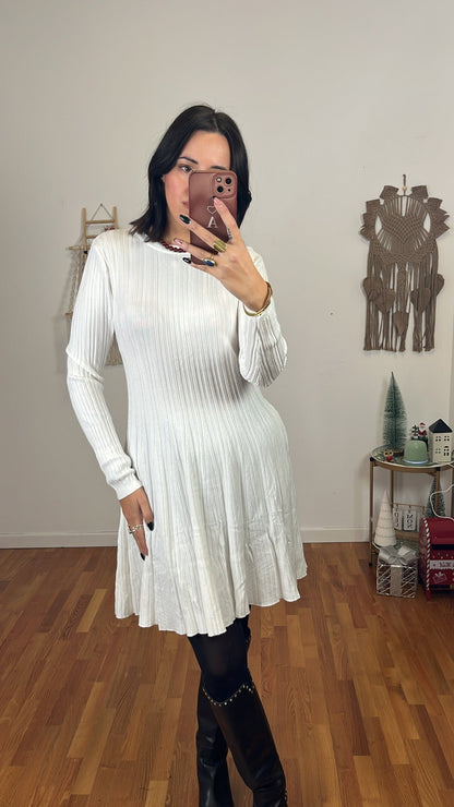 Abito maglia bianco