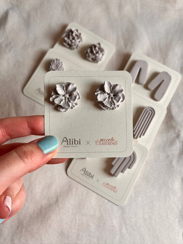Orecchini Amina gesso