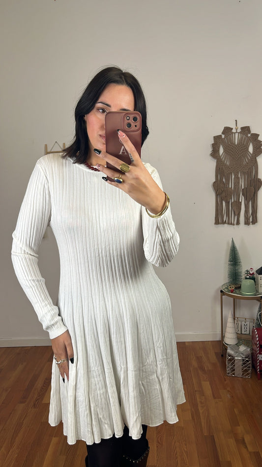 Abito maglia bianco