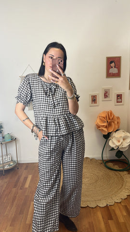 Coordinato Alessia bianco e cioccolato