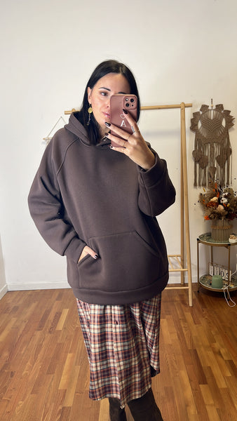 Felpa basic cioccolato