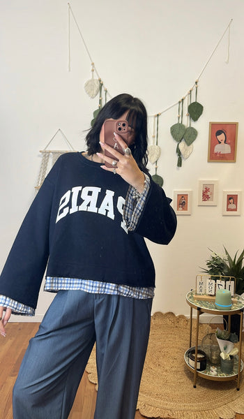 Felpa Paris blu
