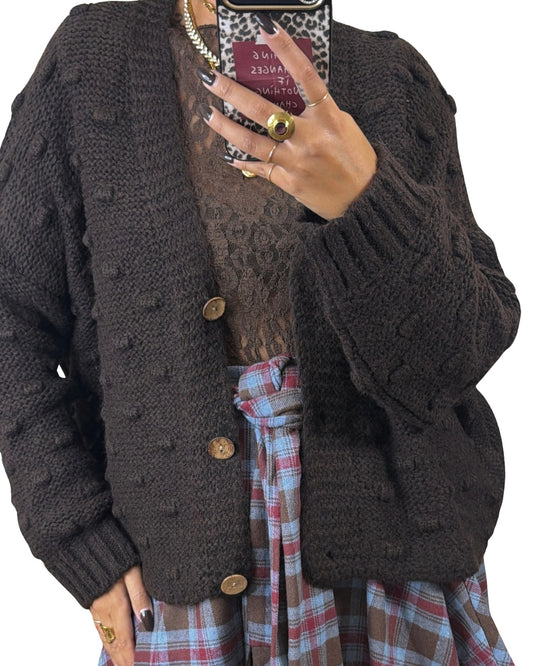 Cardigan testa di moro