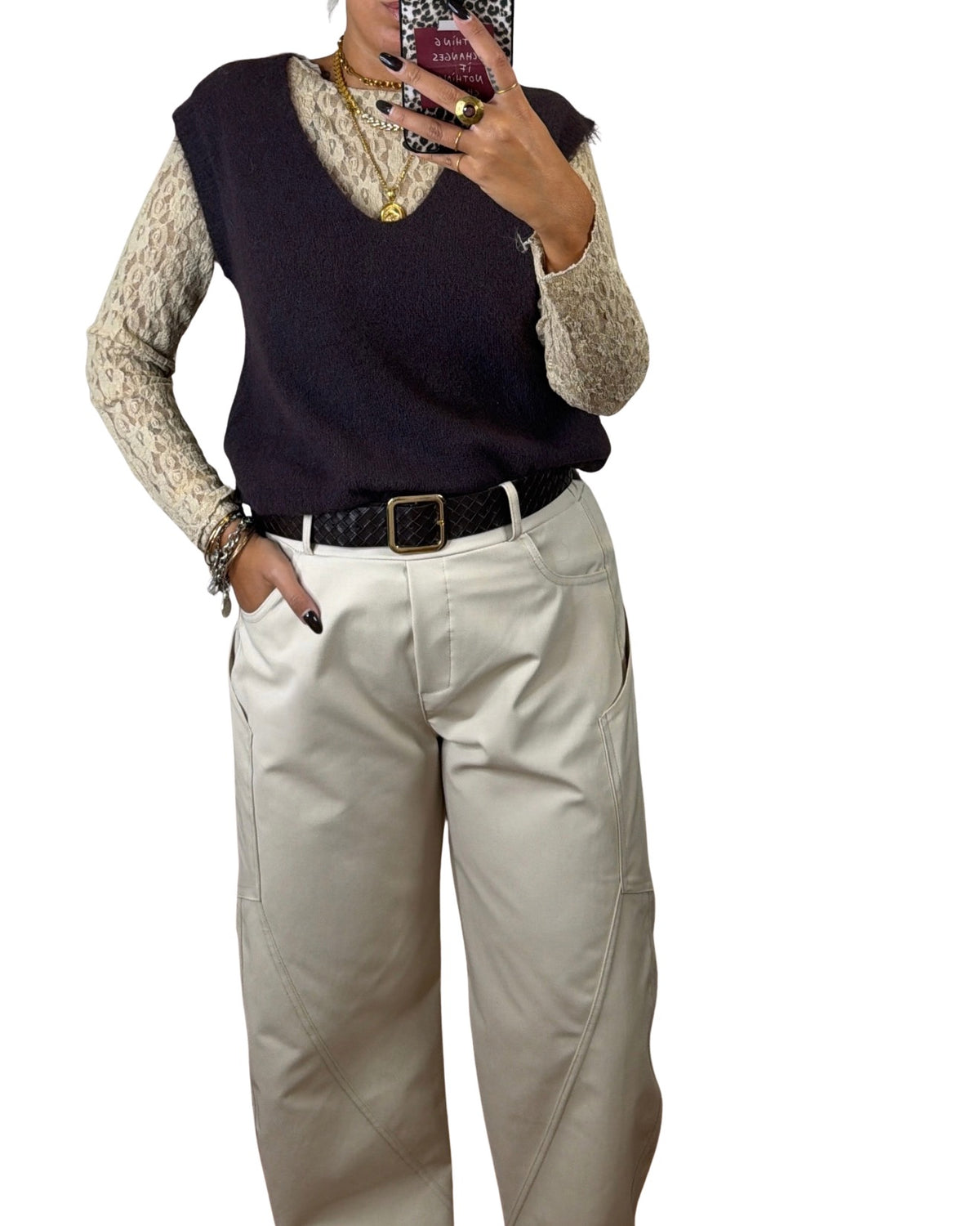 Gilet marrone