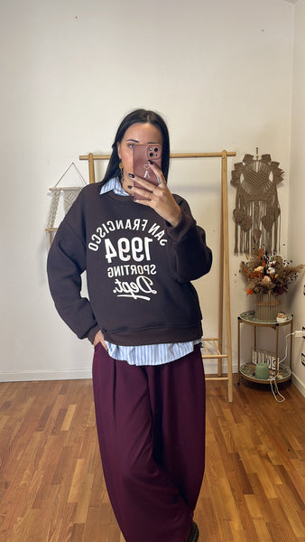 Felpa San Francisco cioccolato