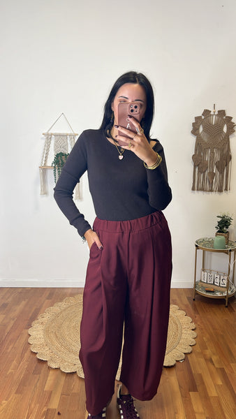 Pantalone Emma bordeaux