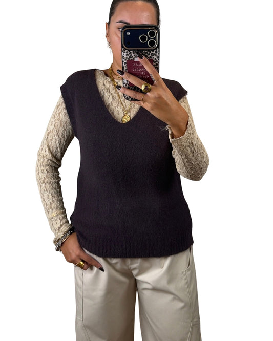 Gilet marrone
