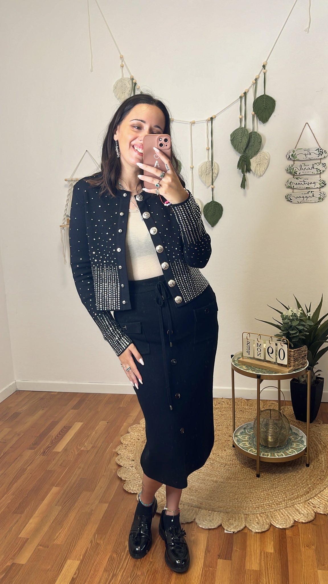 Cardigan sparkle nero