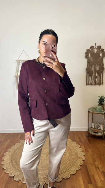 Giacchino camoscio burgundy