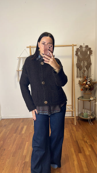 Cardigan Zeudi cioccolato fondente