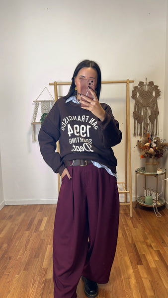 Pantalone Jasmine burgundy chiaro