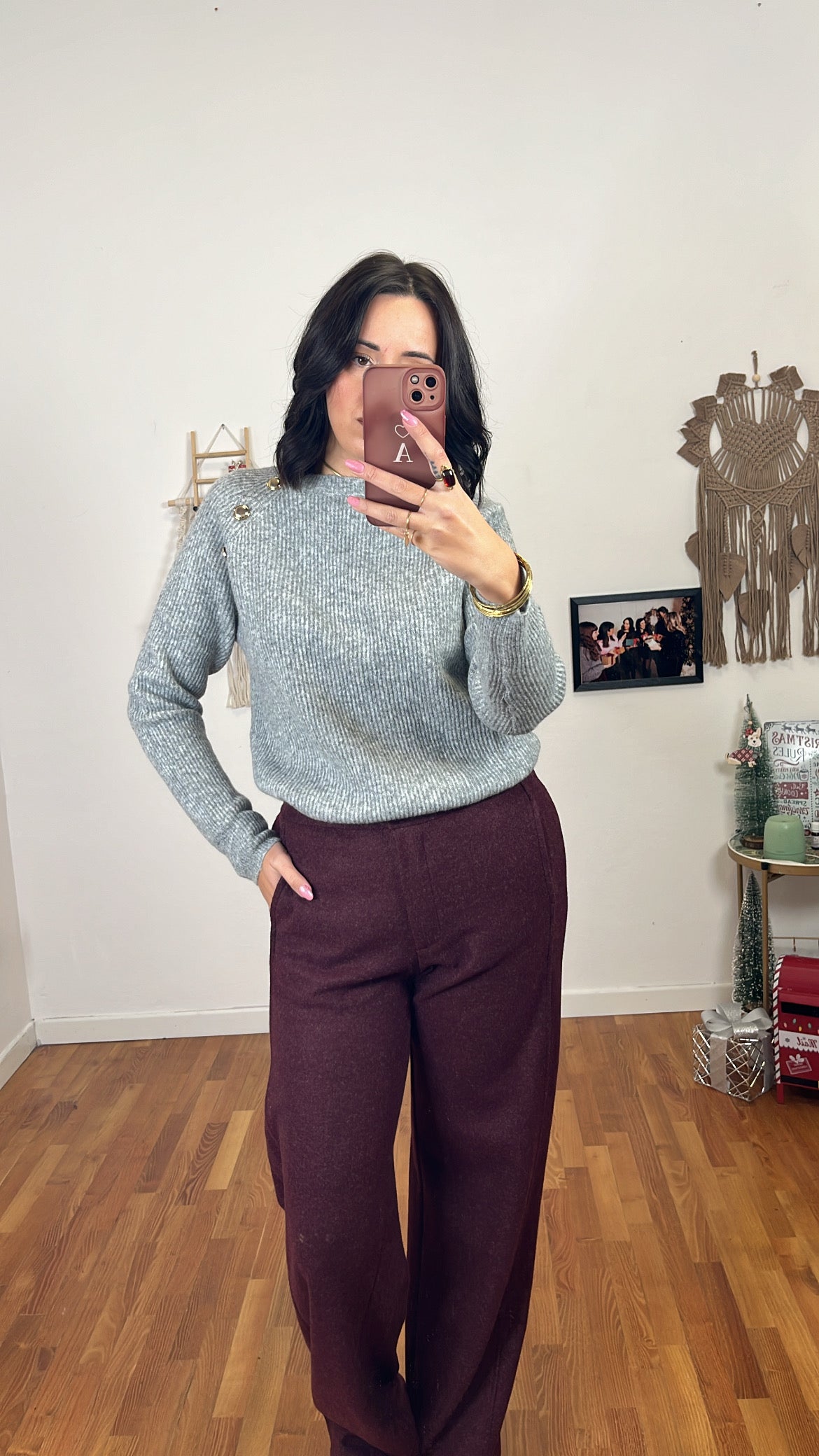 Pantalone Gloria burgundy chiaro