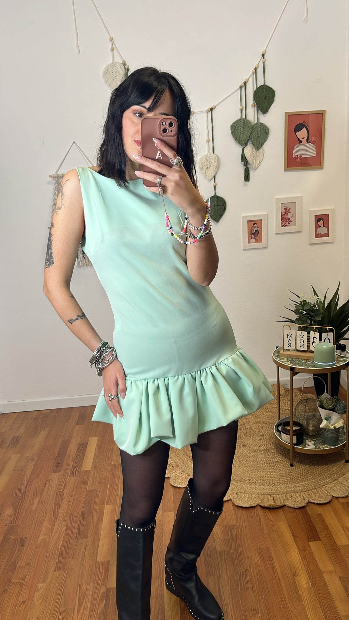 Tutina/abito serena verde menta