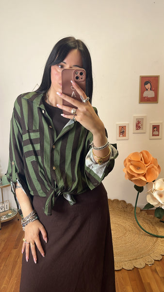 Camicia Nay oliva e fondente