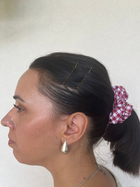Scrunchies bianco rosso