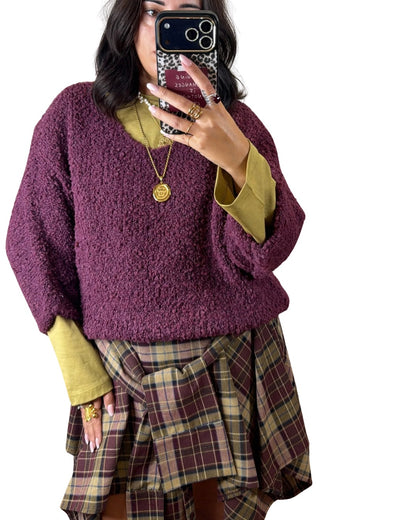 Maglione prugna