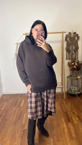 Felpa basic cioccolato