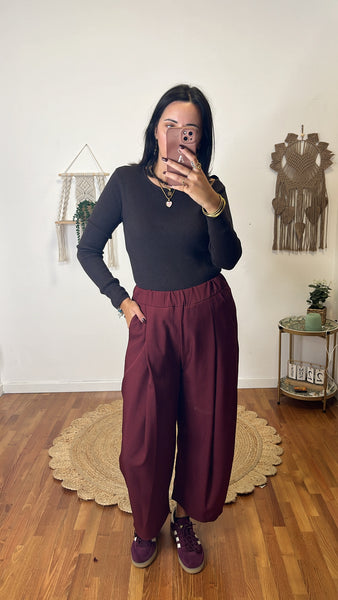 Pantalone Emma bordeaux